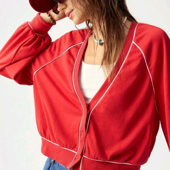 Vacation Knit Colorblock V-Neck Loose Regular Women Cardigan - Picture 2 of 7